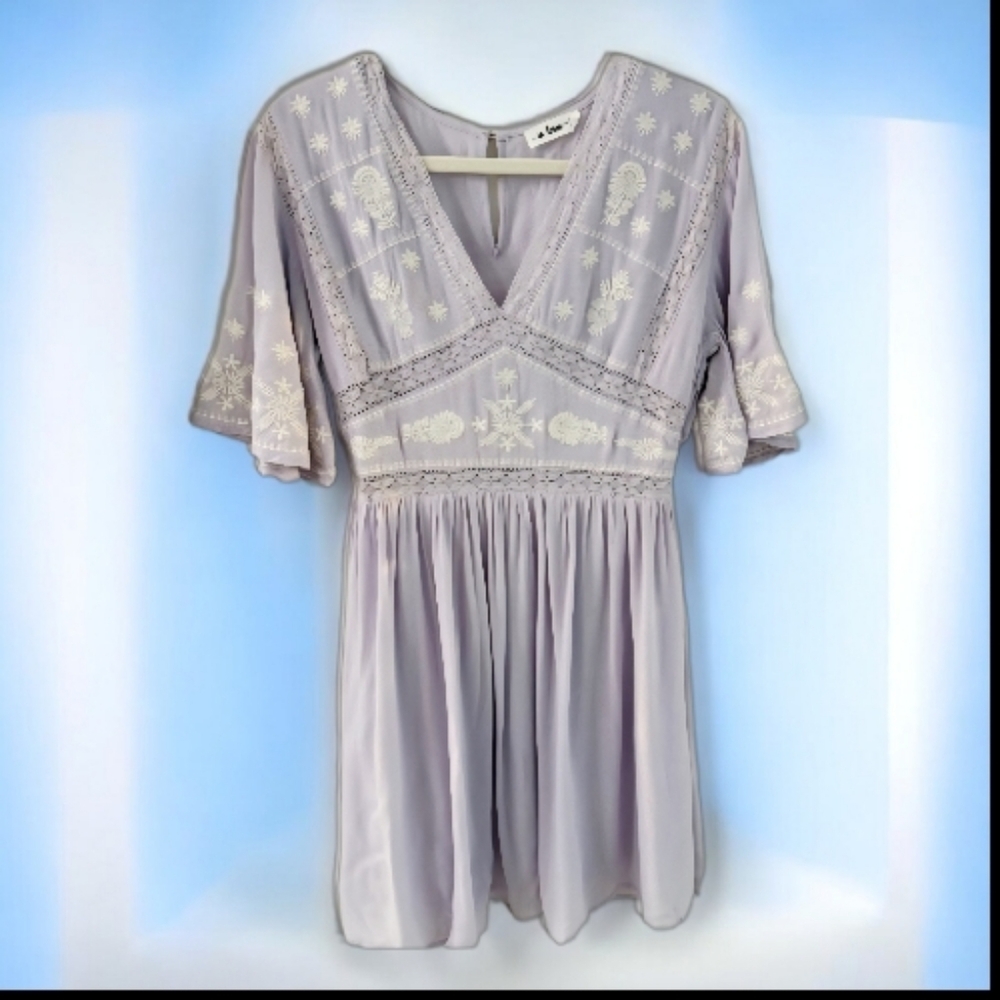 Lavender Embroidered Women's Dress-Size SM NWT